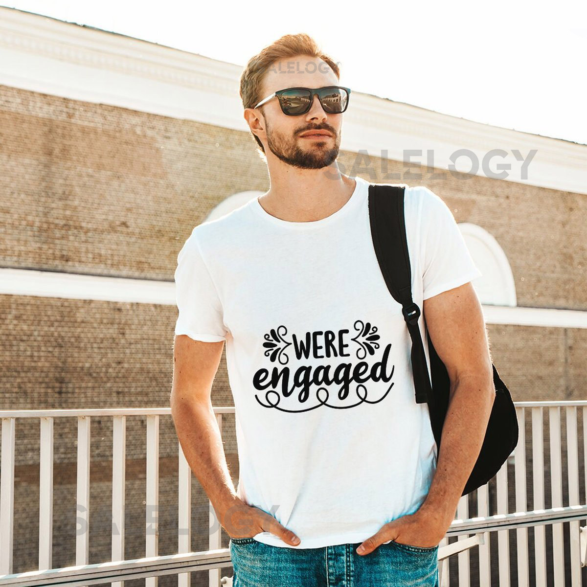 We're Engaged T-Shirt - Customized Graphic Unisex Tee - Casual Wear - Engagement Party - Gift for Couples - Wedding Celebrations_1170