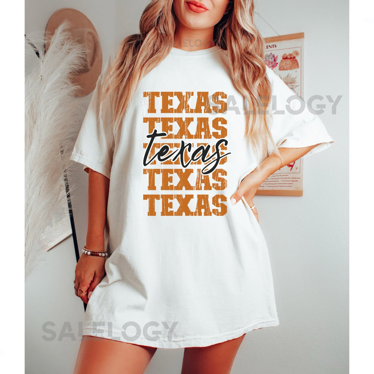 Comfort Colors Retro Texas Shirt Oversized Vintage Texas Tshirt Football Trendy Gameday Apparel Preppy Clothes TX Football Tex_76