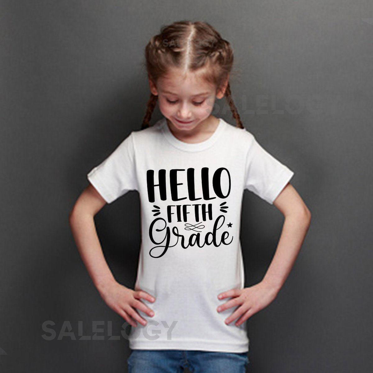 Hello Fifth Grade T-Shirt -Customized Graphic Unisex Tee -School Life-Milestone Tee -Educational Journey -Young Scholar-First Day of School_443