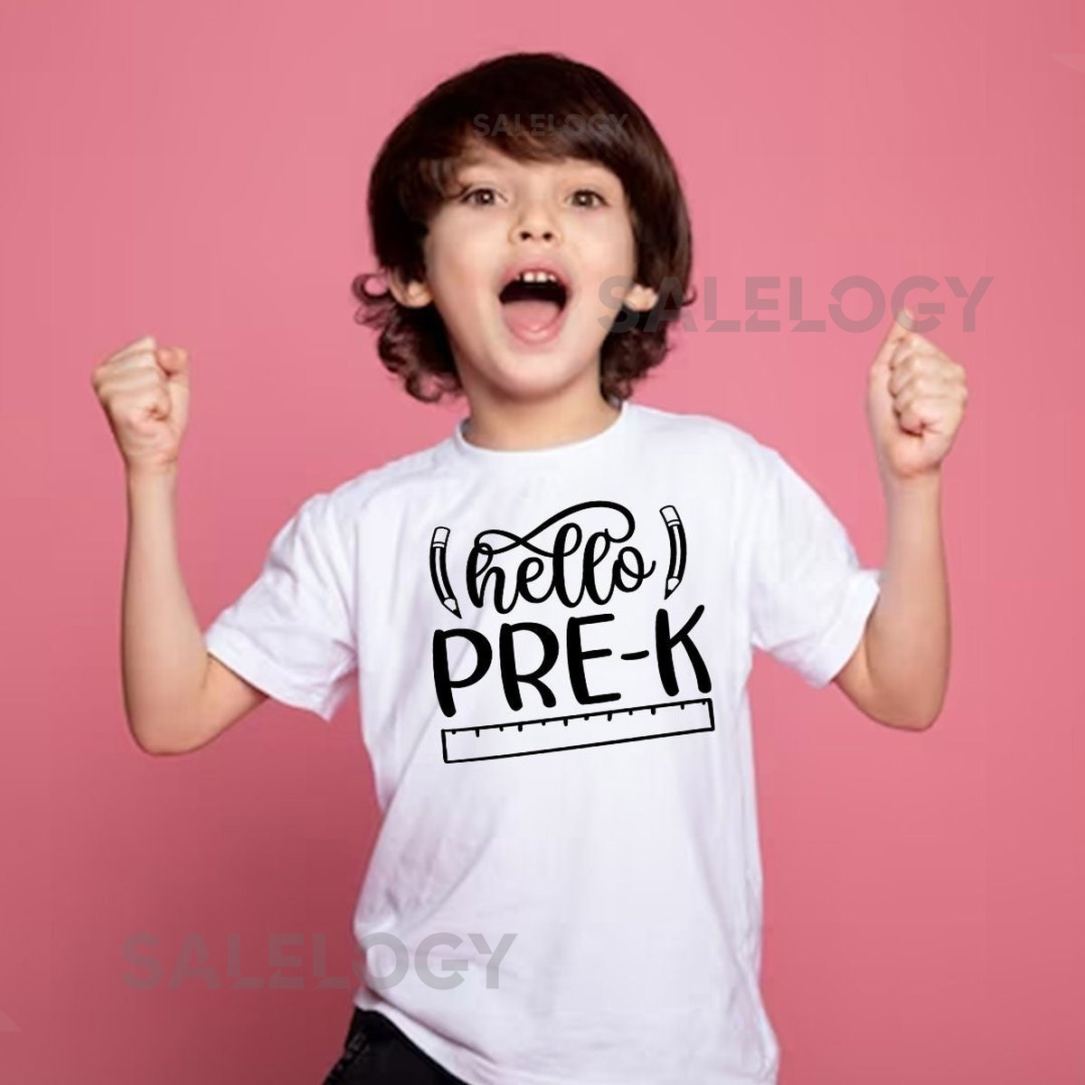 Hello Pre-K T-Shirt - Customized Graphic Unisex Tee - First Day Of School Tee - Back To School - Pre-School Life Tee - Pre- K Celebration_452