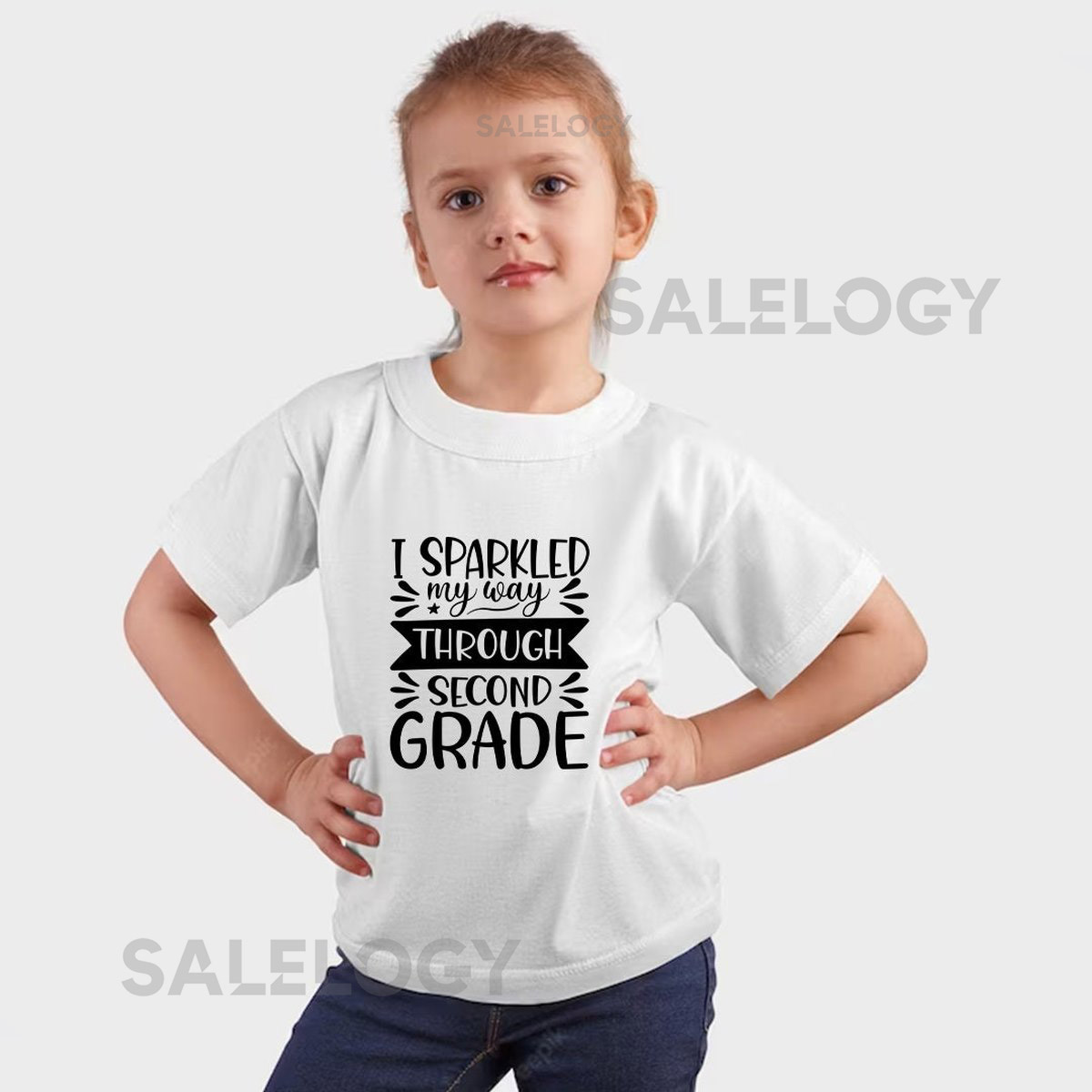 I Sparkled My Way Through Second Grade T-Shirt-Customized Graphic Unisex Tee -School Life -Milestone Tee -Educational Journey -Young Scholar_533