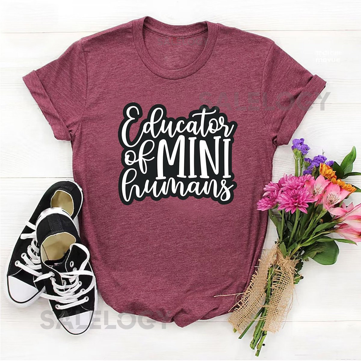 Educator of Mini Humans T-Shirt - Customized Graphic Unisex Tee - Gift For Teacher's Day - Teacher Appreciation Tee - Kindergarten Teacher_265