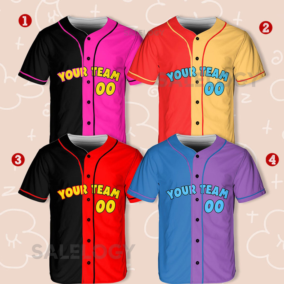 Personalized Team Name And Number Baseball Jersey Custom Baseball Jersey Shirt Baseball Jersey Uniform For Baseball Fans Lovers_514