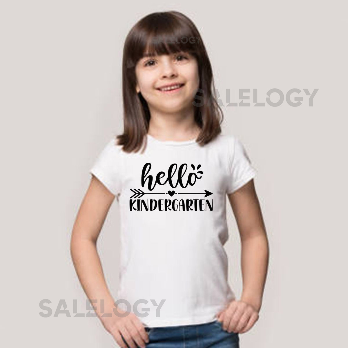 Hello Kindergarten T-Shirt - Customized Graphic Unisex Tee - First Day Of School Tee - Back To School - Pre-School Life Tee_450