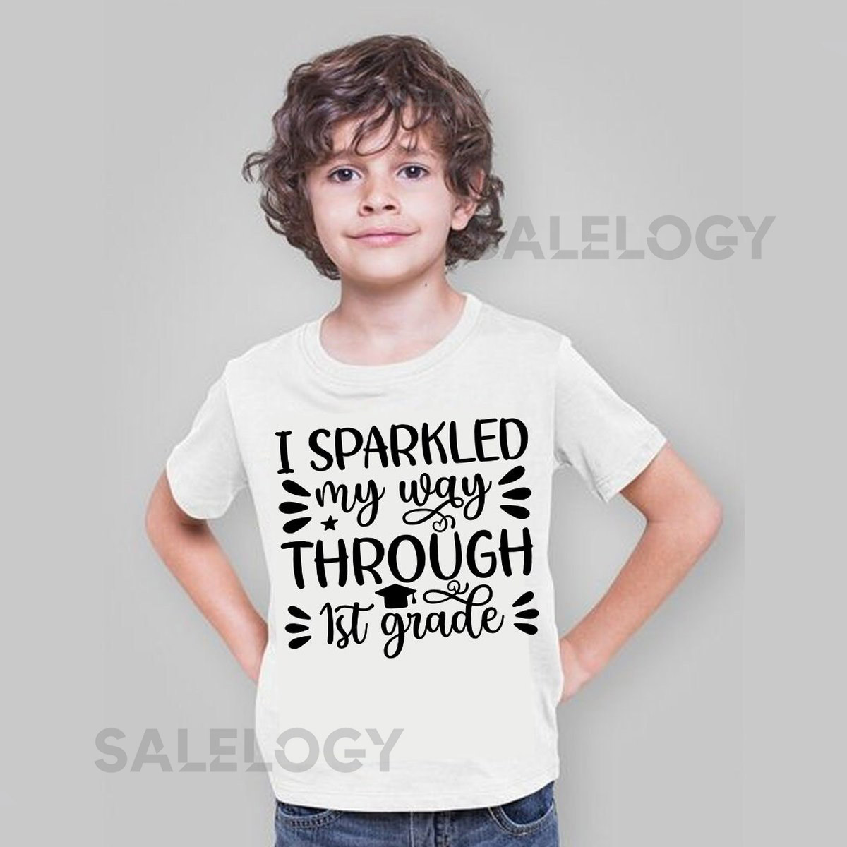 I Sparkled My Way Through 1st Grade T-Shirt - Customized Graphic Unisex Tee - School Life -Milestone Tee -Educational Journey -Young Scholar_532
