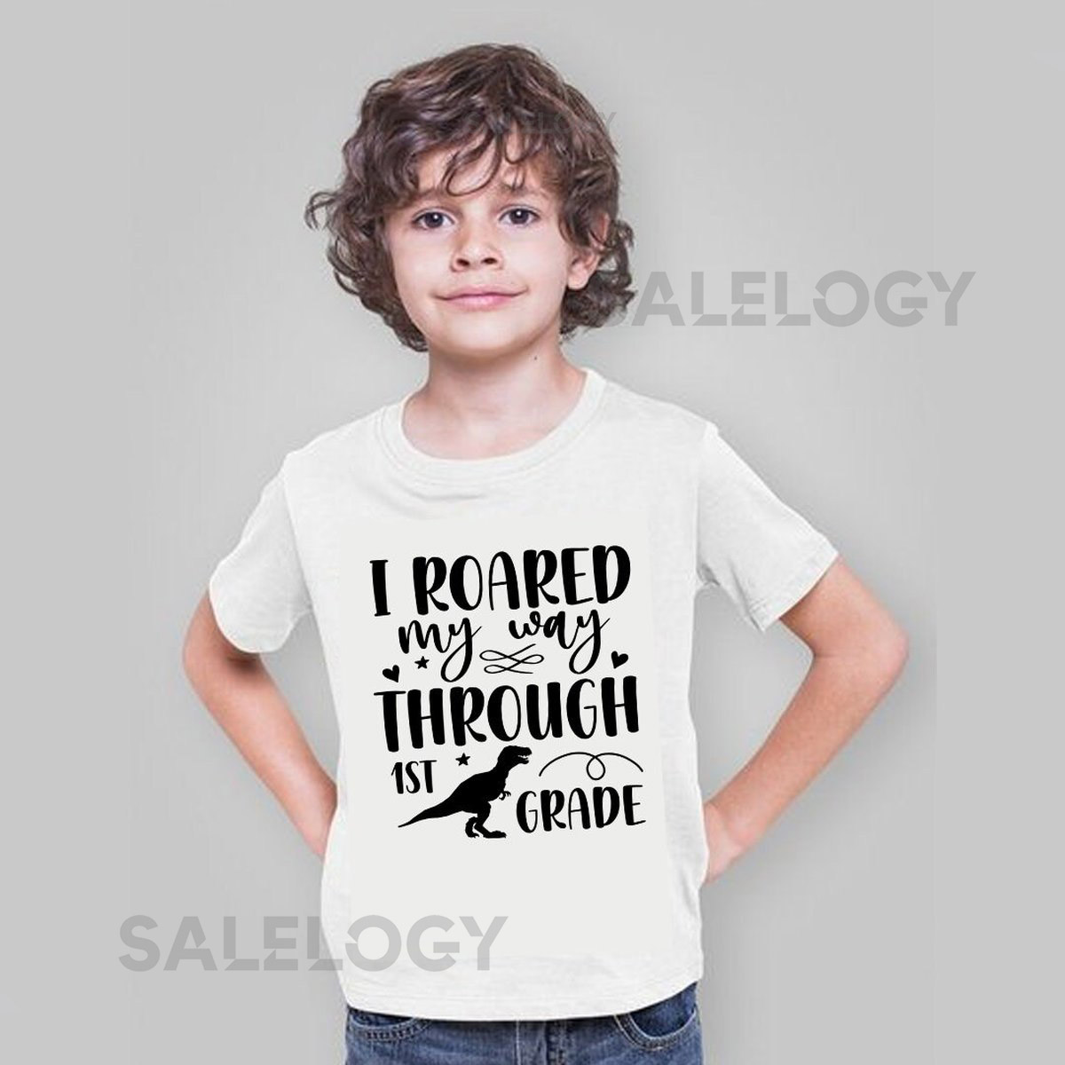 I Roared My Way Through 1st Grade T-Shirt - Customized Graphic Unisex Tee - School Life -Milestone Tee -Educational Journey -Young Scholar_524