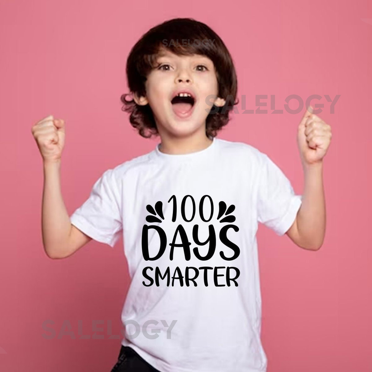 100 Days Smarter T-Shirt - Customized Graphic Unisex Tee - School Memories - School Journey - Academic Milestone - Milestone Tee_3