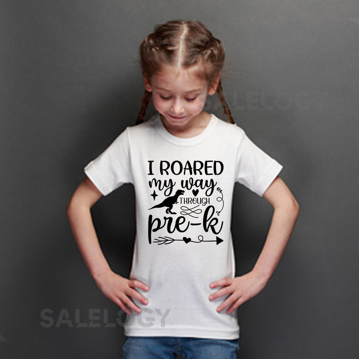 I Roared My Way Through Pre-K T-Shirt - Customized Graphic Unisex Tee - First Day Of School Tee - Back To School - Pre-School Life Tee_527