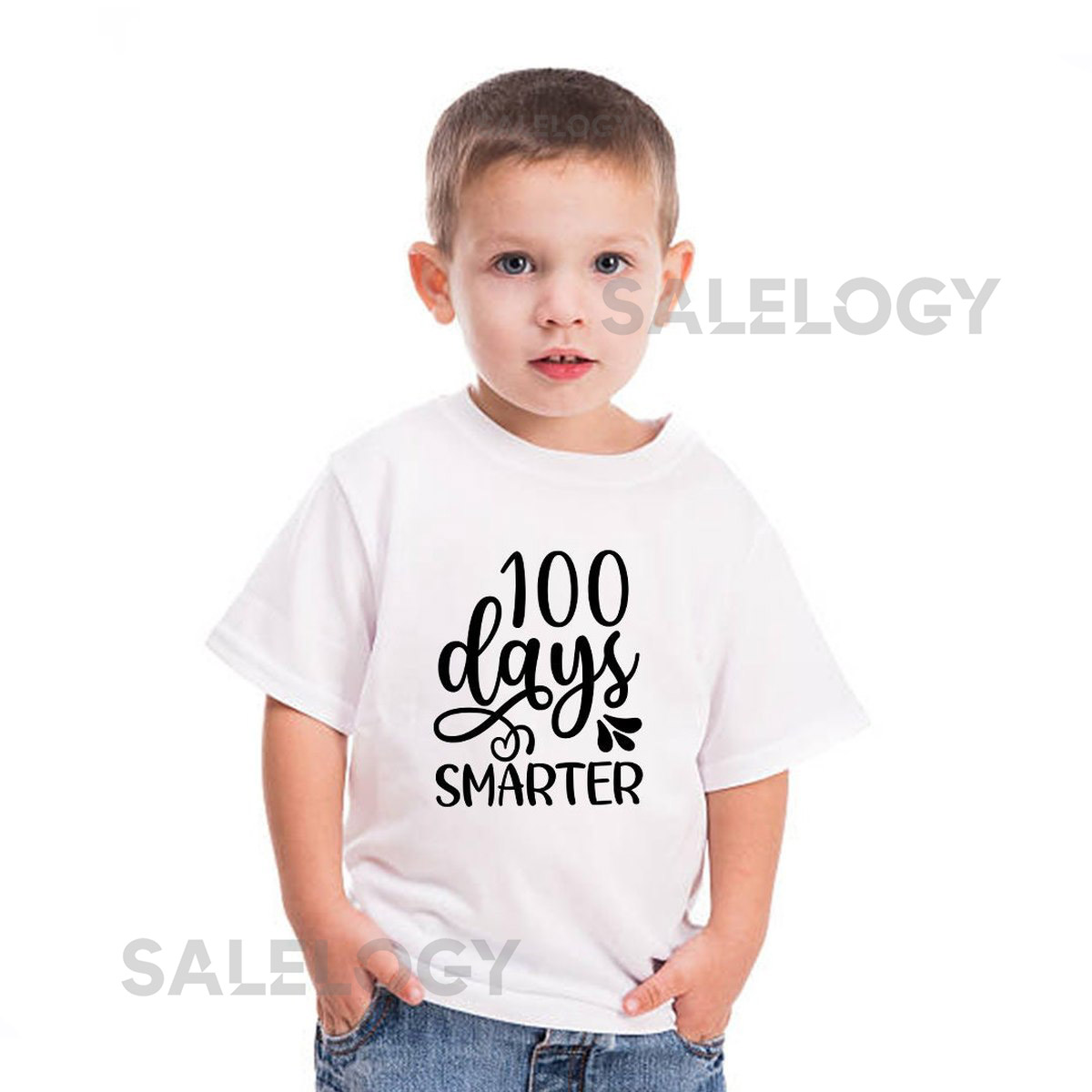 100 Days Smarter T-Shirt - Customized Graphic Unisex Tee - School Memories - School Journey - Academic Milestone - Milestone Tee_4