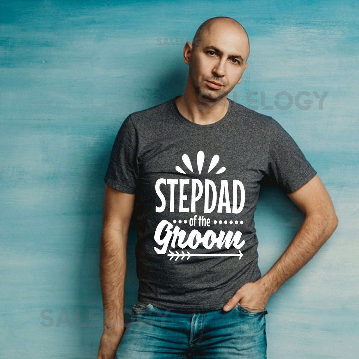 Stepdad of the Groom T-Shirt - Customized Graphic Men Tee - Casual Wear - Wedding Vibes - Blended Family - Stepdad's Love - Celebrations_949
