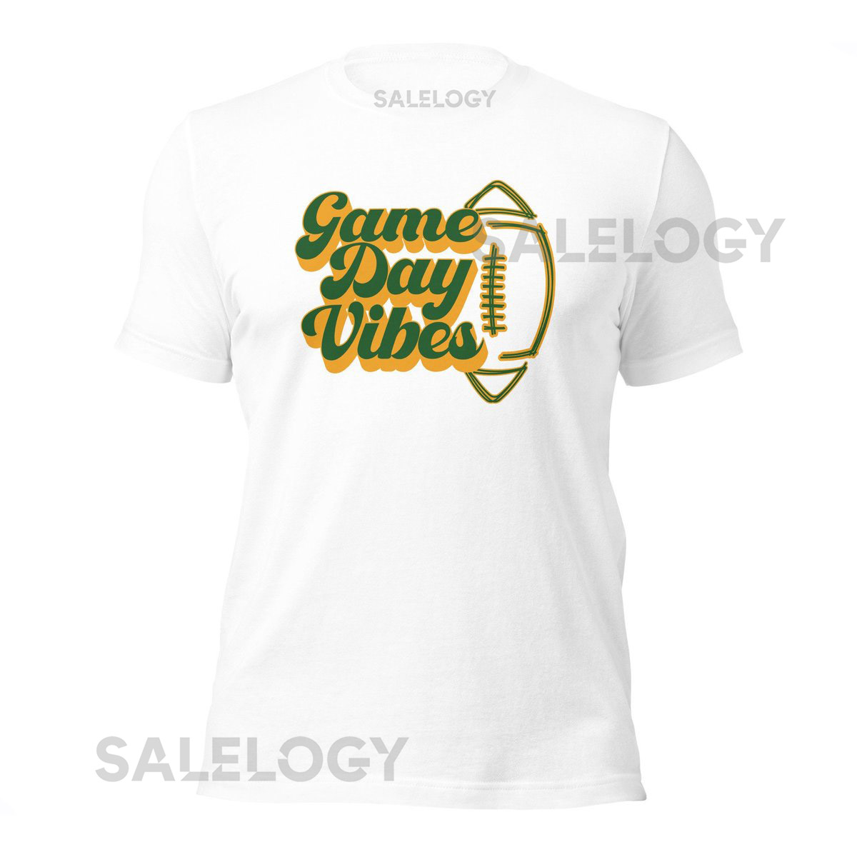 Game Day Vibes Green and Gold Unisex t-shirt Bella Canvas Green Bay Wisconsin Lambeau Field Packers Go Pack Go Boutique Football_352