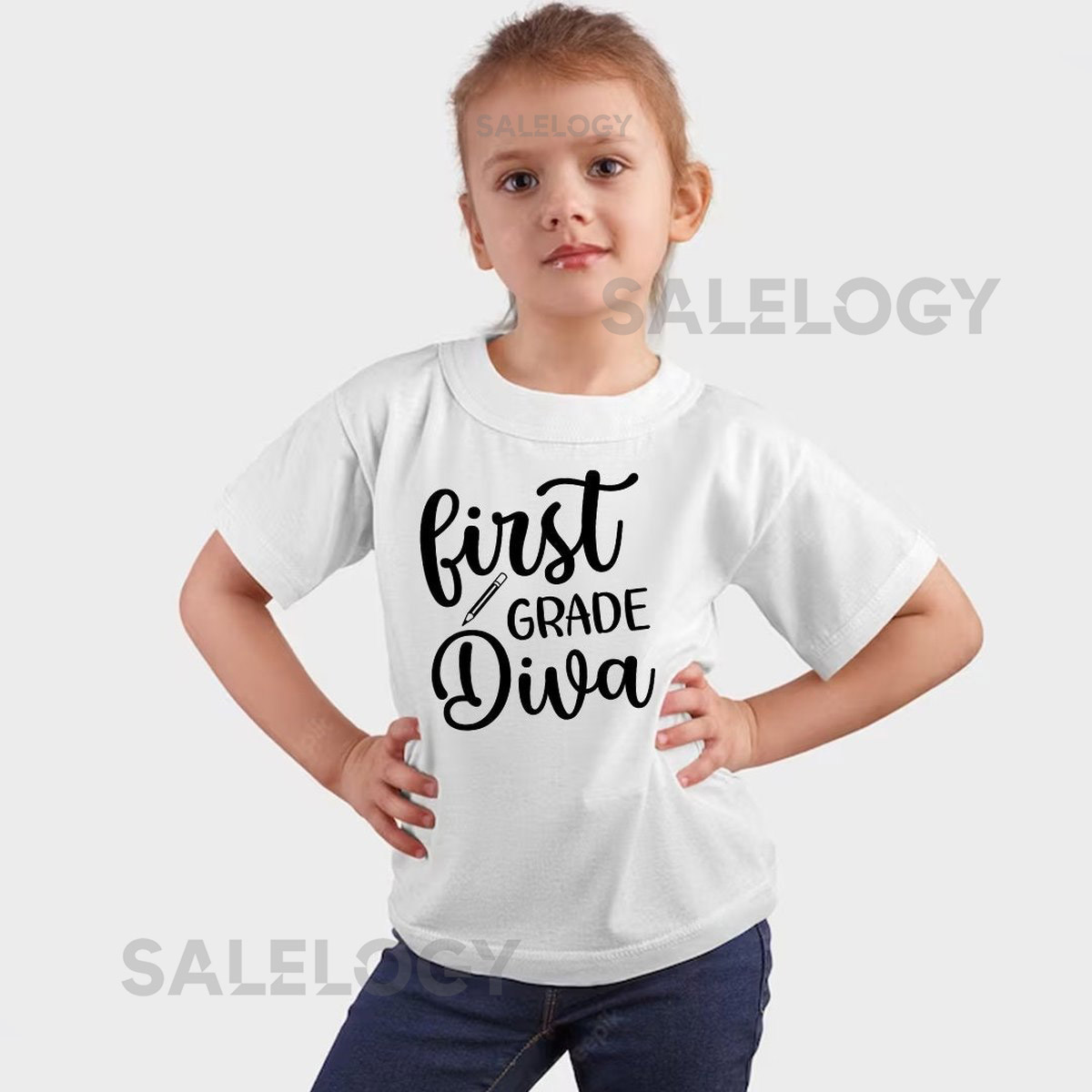 First Grade Diva T-Shirt - Customized Graphic Girls Tee - School Memories - Identity Tee - Graduation Party - School Journey - Farewell_318