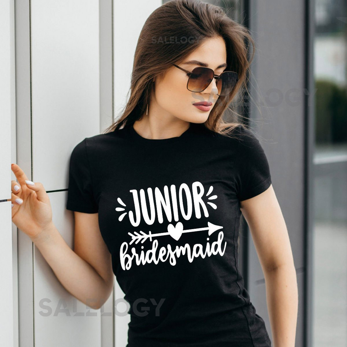 Junior Bridesmaid T-Shirt - Customized Graphic Girls Tee - Casual Wear - Wedding Vibes - Bridal Shower Tee - Bachelorette party Tee_596