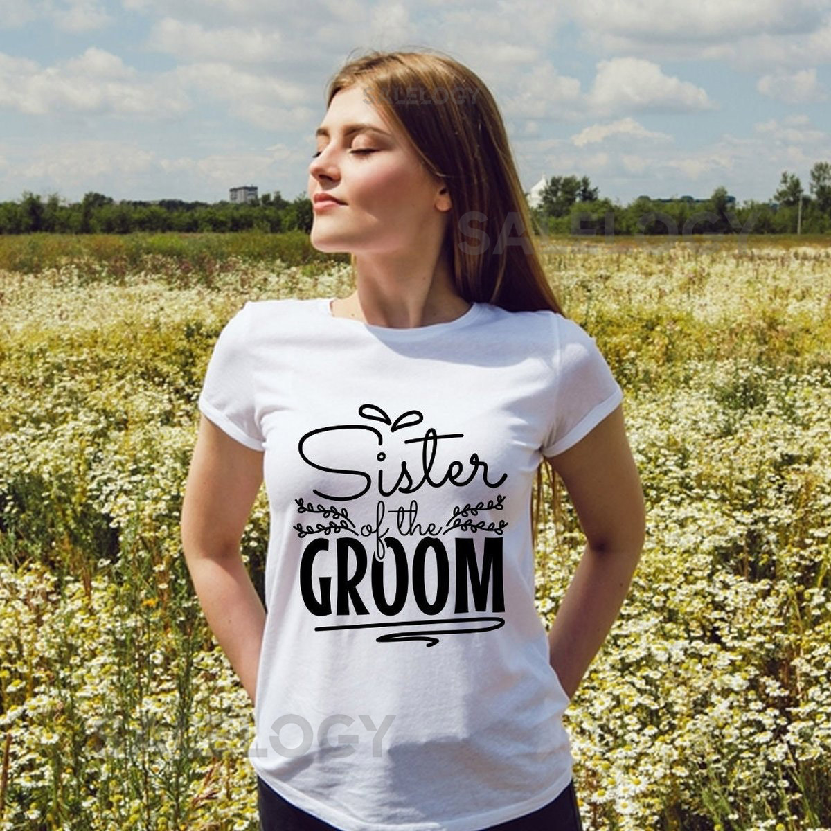 Sister of the Groom T-Shirt - Customized Graphic Women Tee - Proud Sister Tee - Sisterly Love Tee - Sibling Bond Tee - Thoughtful Gift_927