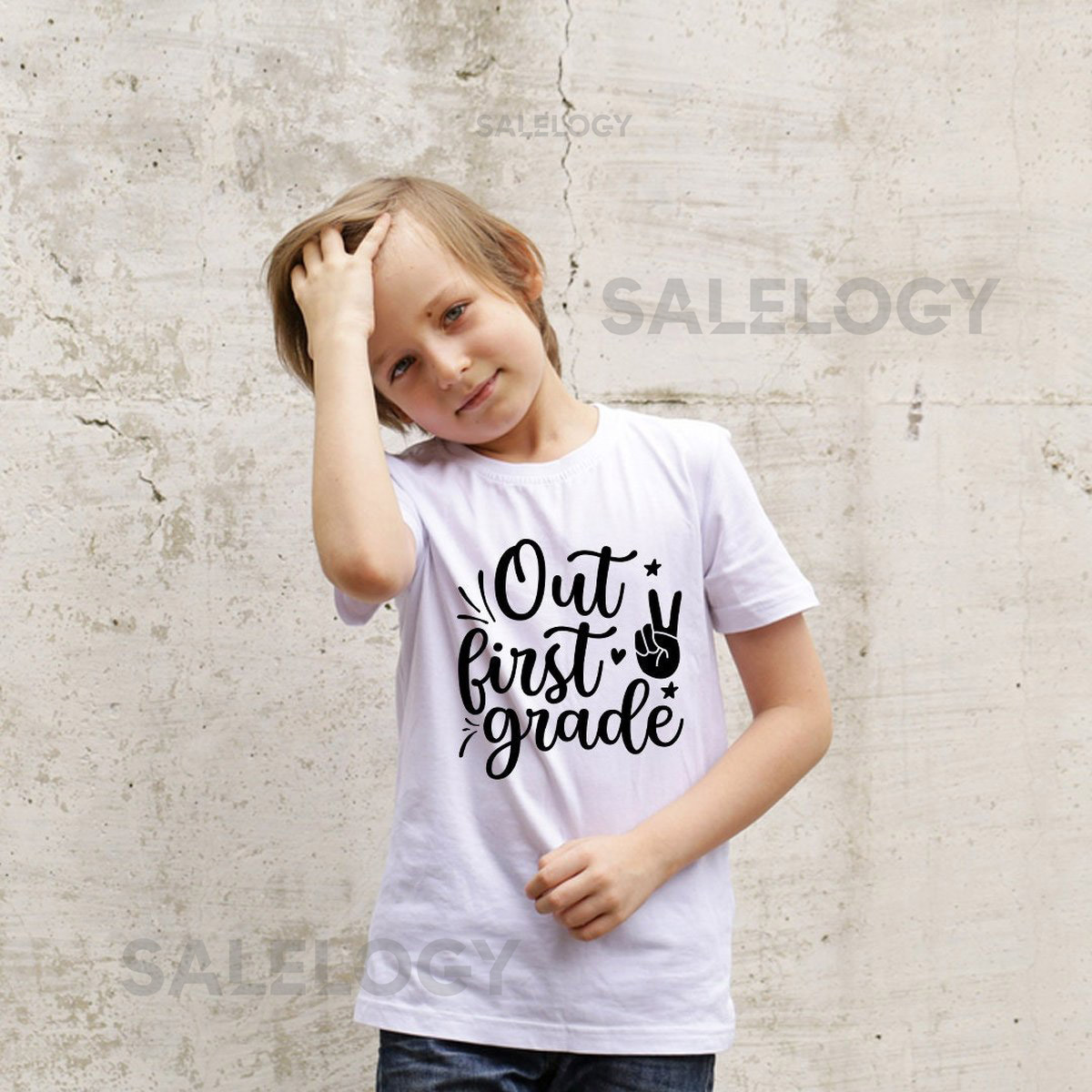 Out First Grade T-Shirt - Customized Graphic Unisex Tee - School Life -Milestone Tee -Educational Journey -Proud Parents -End of Year_782
