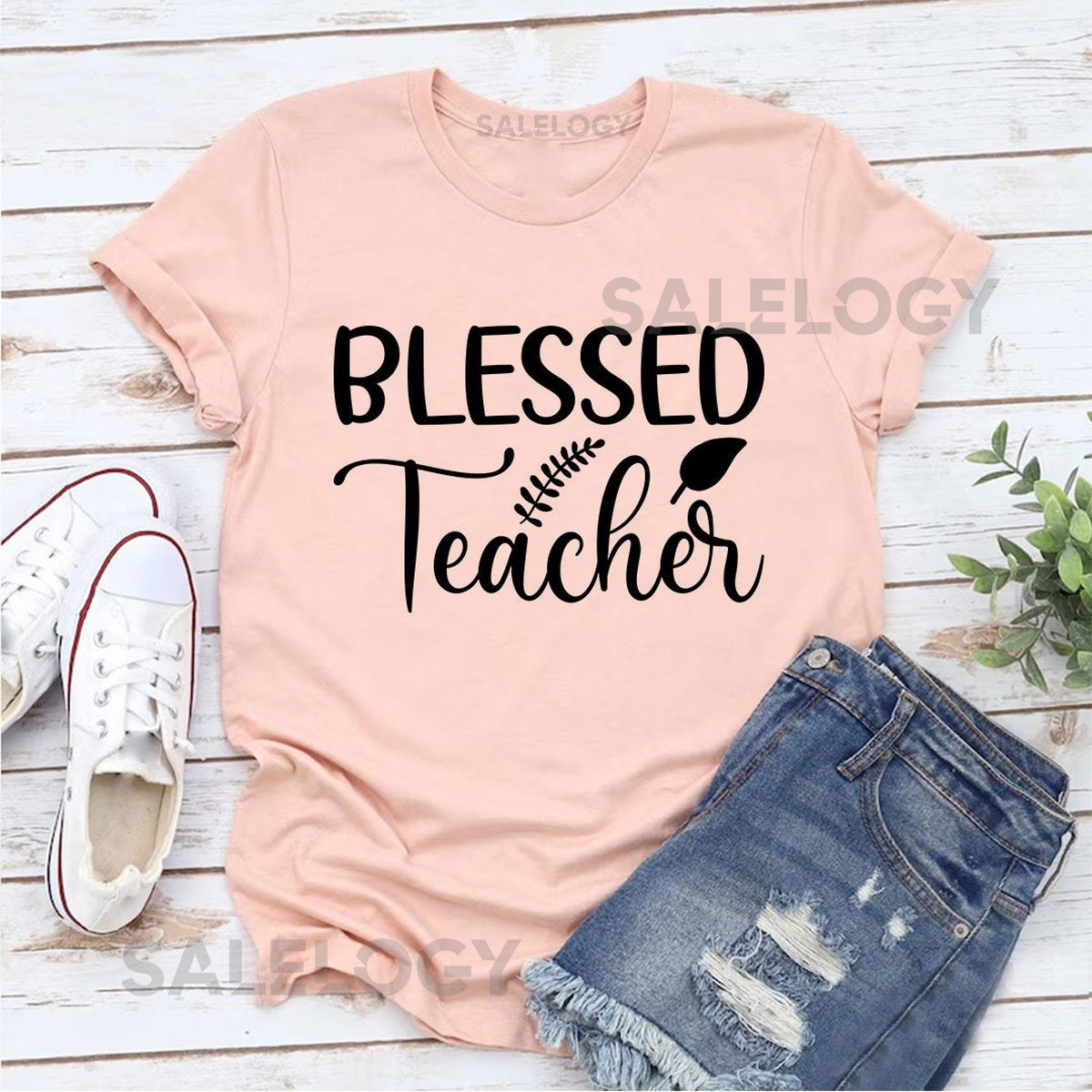 Blessed Teacher T-Shirt - Customized Graphic Unisex Tee - Gift For Teacher's Day - Teacher Appreciation Tee - Teacher Love - Casual Wear_113
