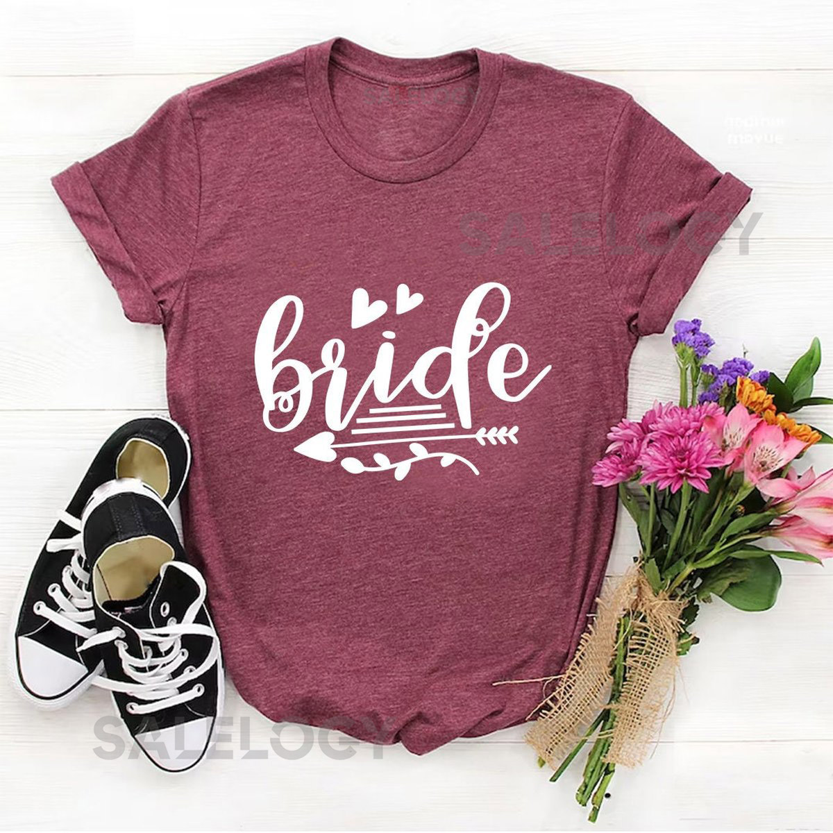 Bride T-Shirt - Customized Graphic Tee - Gift For Bride - Casual Wear - Wedding Vibes - Bridal Shower Tee - Bachelorette party Tee_146