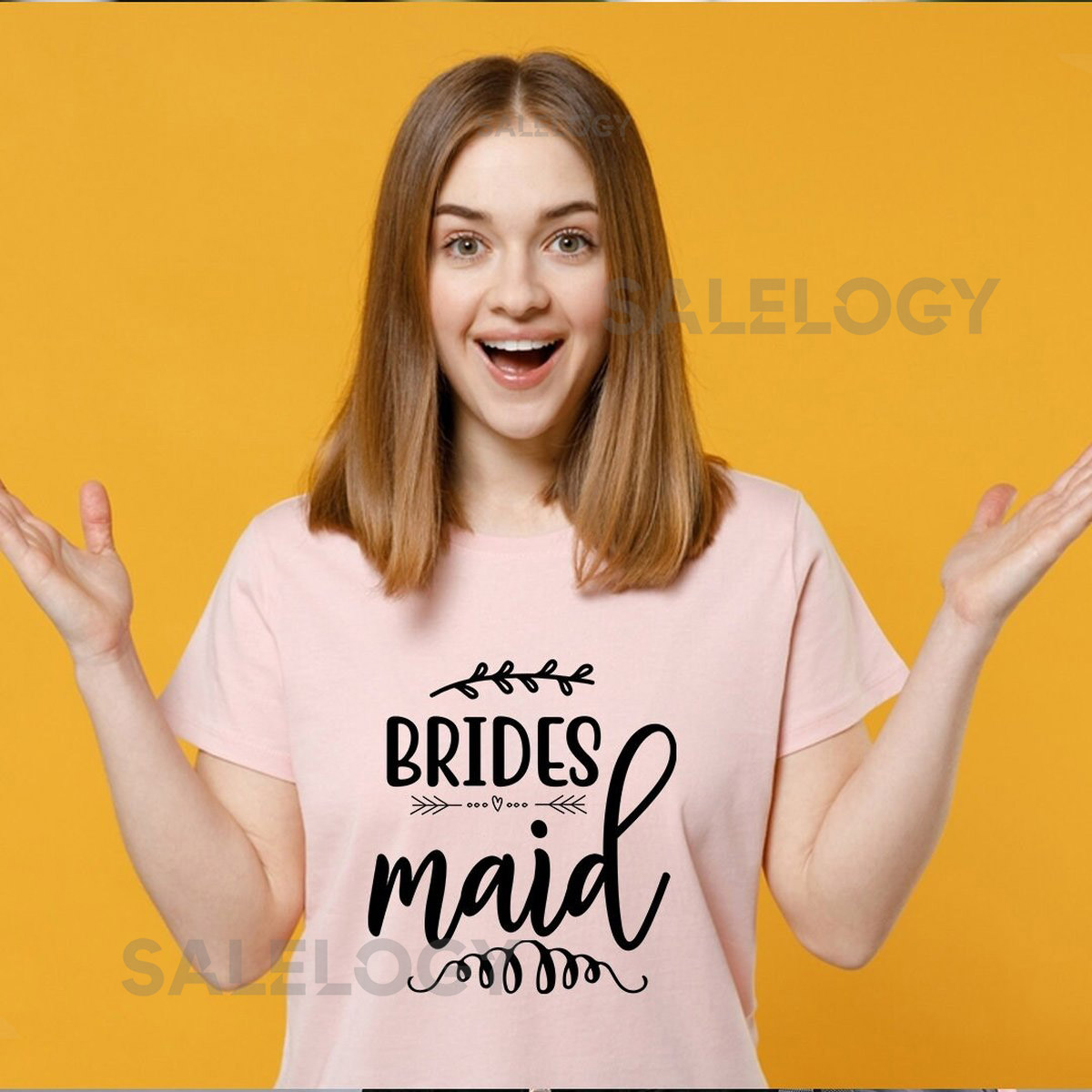 Bridesmaid T-Shirt - Customized Graphic Girls Tee - Casual Wear - Wedding Vibes -Bridal Shower Tee -Bachelorette party Tee -Special Occasion_162