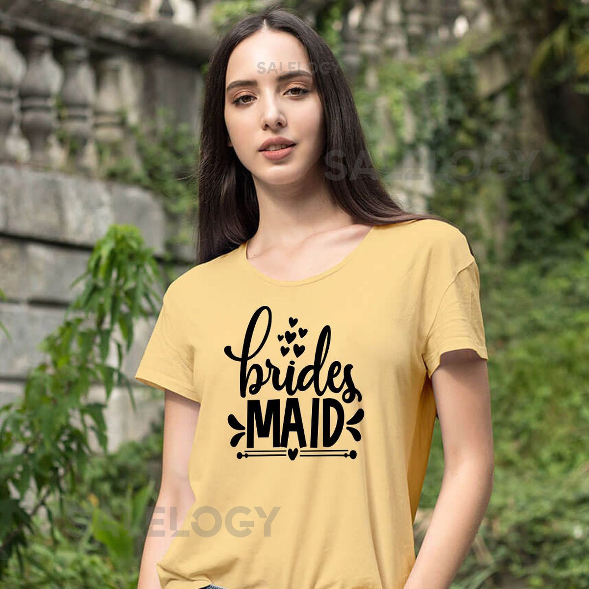 Bridesmaid T-Shirt - Customized Graphic Girls Tee - Casual Wear - Wedding Vibes -Bridal Shower Tee -Bachelorette party Tee -Special Occasion_164