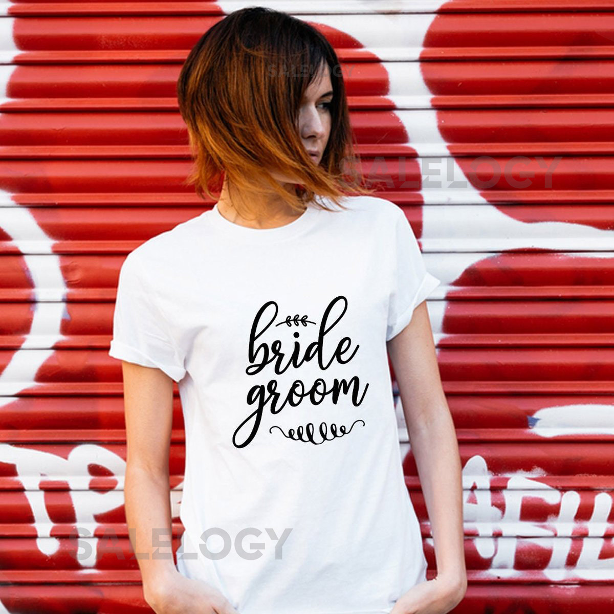 Bride Groom T-Shirt - Customized Graphic Unisex Tee - Casual Wear - Engagement Party - Gift for Couples - Wedding Celebrations - Yes Moment_124