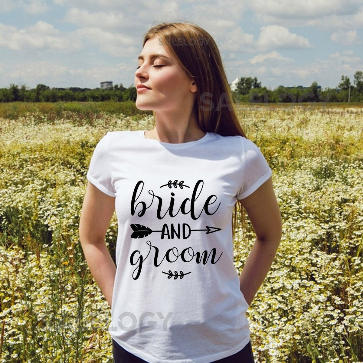 Bride Groom T-Shirt - Customized Graphic Unisex Tee - Casual Wear - Engagement Party - Gift for Couples - Wedding Celebrations -Yes Moment_126