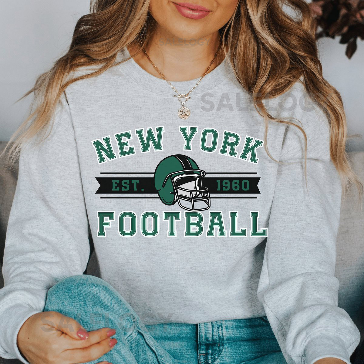 Jets Sweatshirt New York Football Crewneck Vintage Style Jets Sweatshirt Aaron Rodgers Sweatshirt Jets Crewneck_232