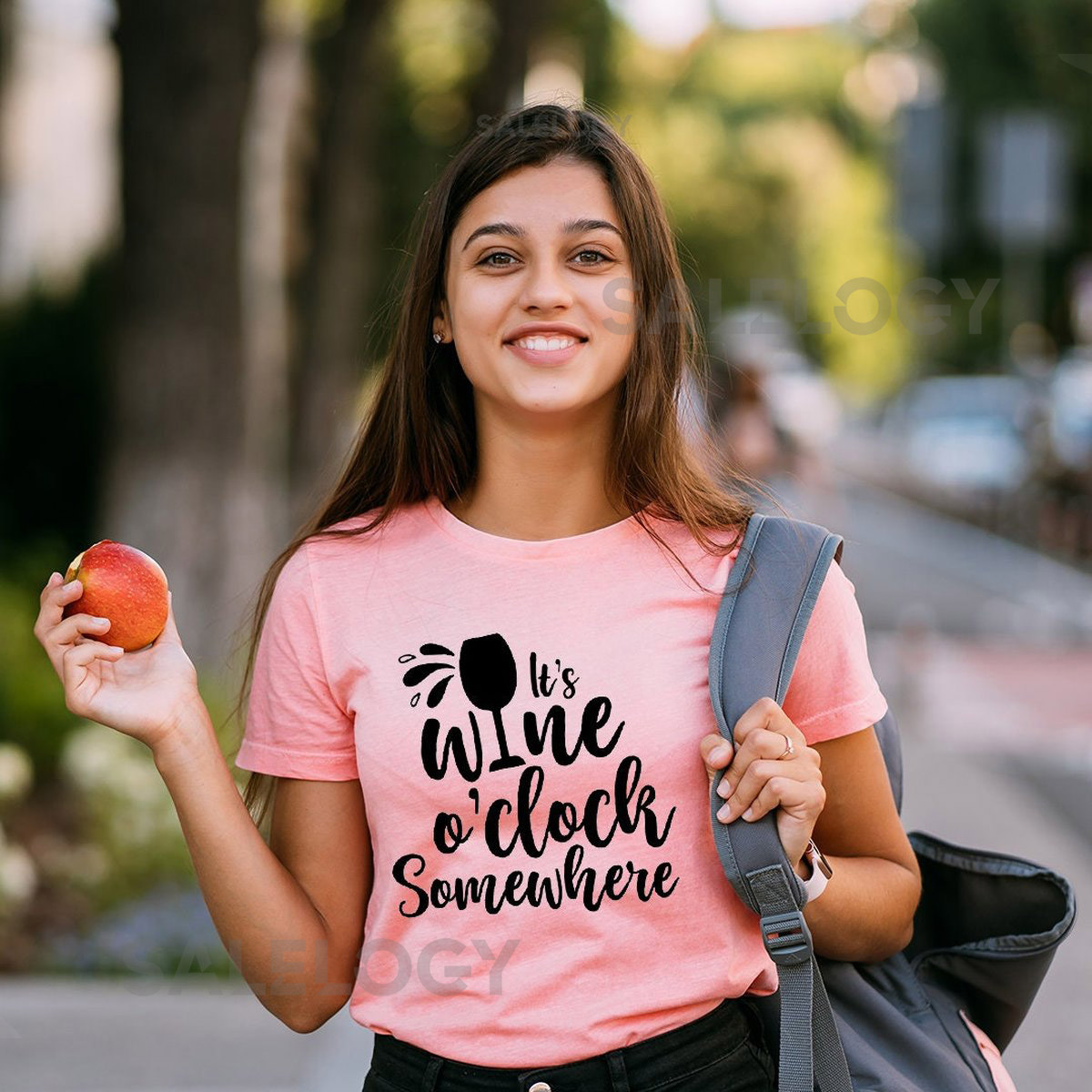 It's Wine O'Clock Somewhere T-Shirt - Customized Graphic Unisex Tee - Wine Lover Tee - Wine Celebrations - Wine Slogan -Wine Themed Clothing_580