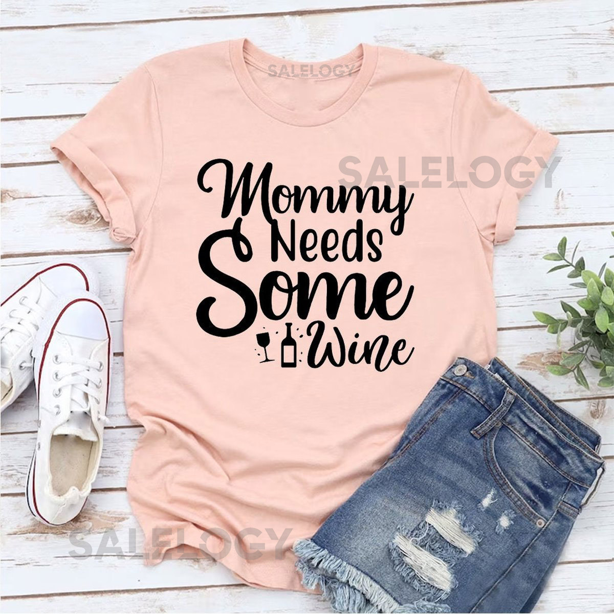 Mommy Needs Some Wine T-Shirt - Customized Graphic Tee - Gift For Moms - Wine Lover Tee - Wine Lifestyle - Morning Drink - Mom's Essentials_693