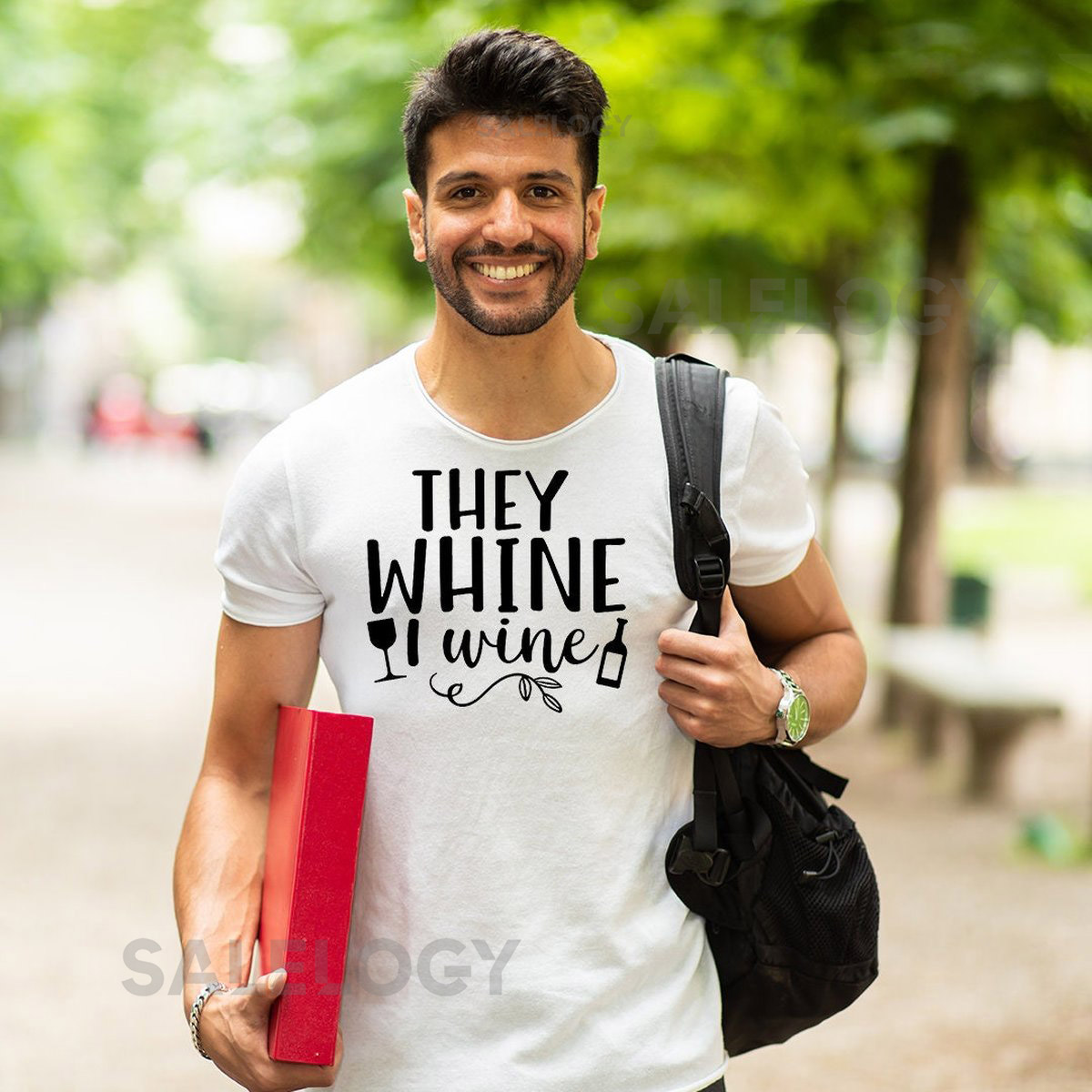 They Whine I Wine T-Shirt - Customized Graphic Unisex Tee - Wine O'clock Tee - Wine Themed Shirt - Gift For Wine Lovers - Wine Humor Tee_1091