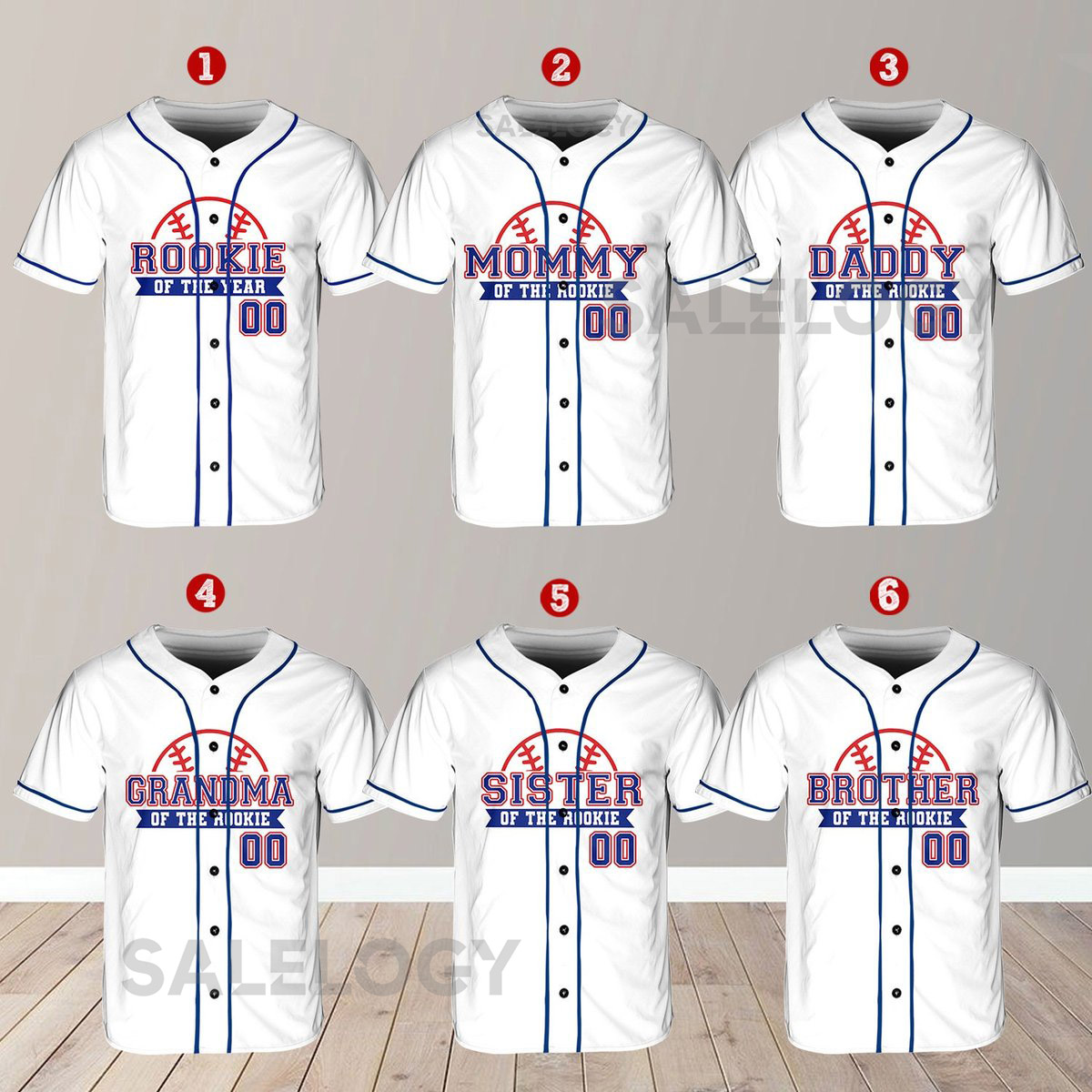 Personalized Family Of the Rookie Baseball Jersey Custom Name Number Shirt Rookie Of The Year Jersey Family Matching Outfit Baseball Game_92