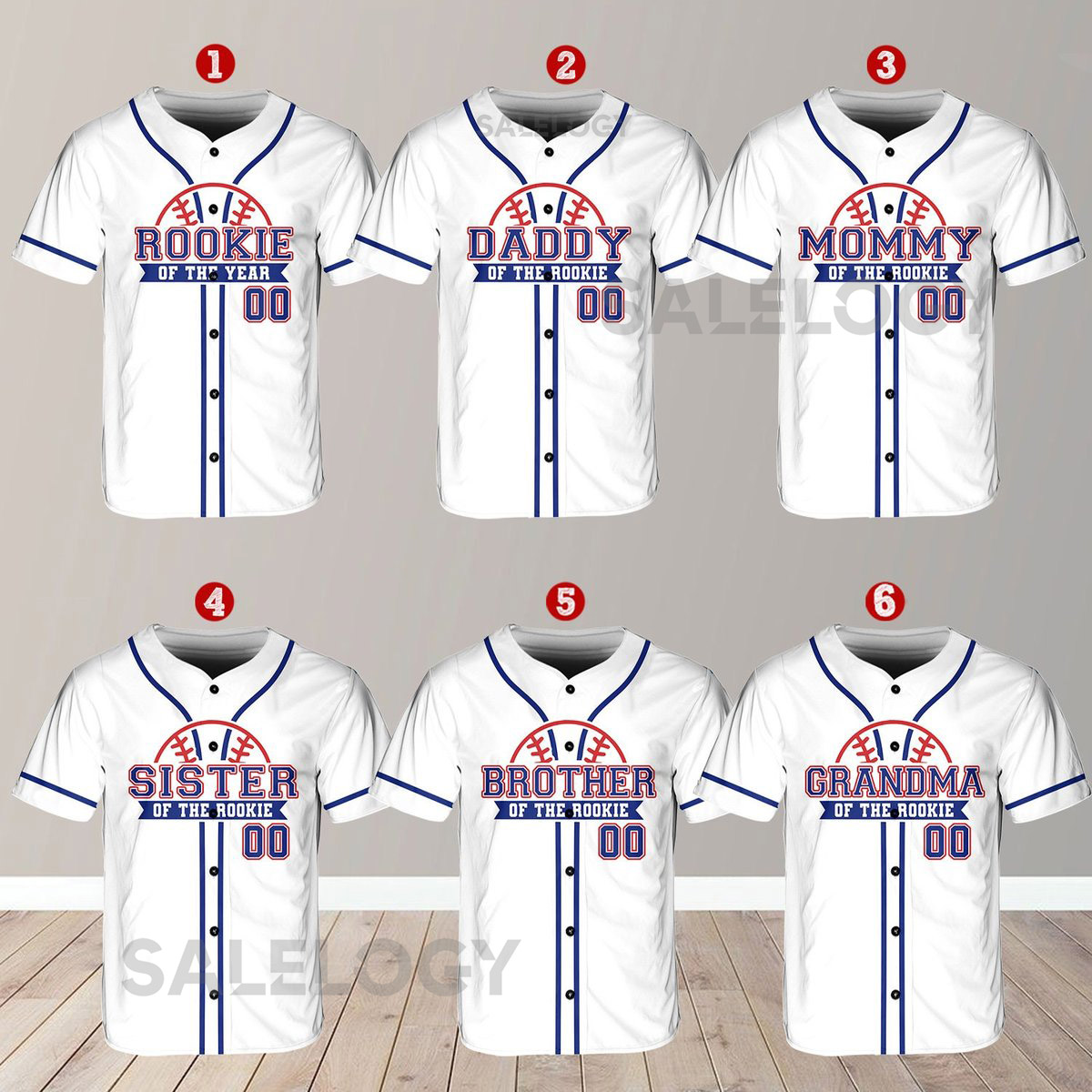 Personalized Family Of the Rookie Baseball Jersey Custom Name Number Shirt Rookie Of The Year Jersey Family Matching Outfit Baseball Game_93