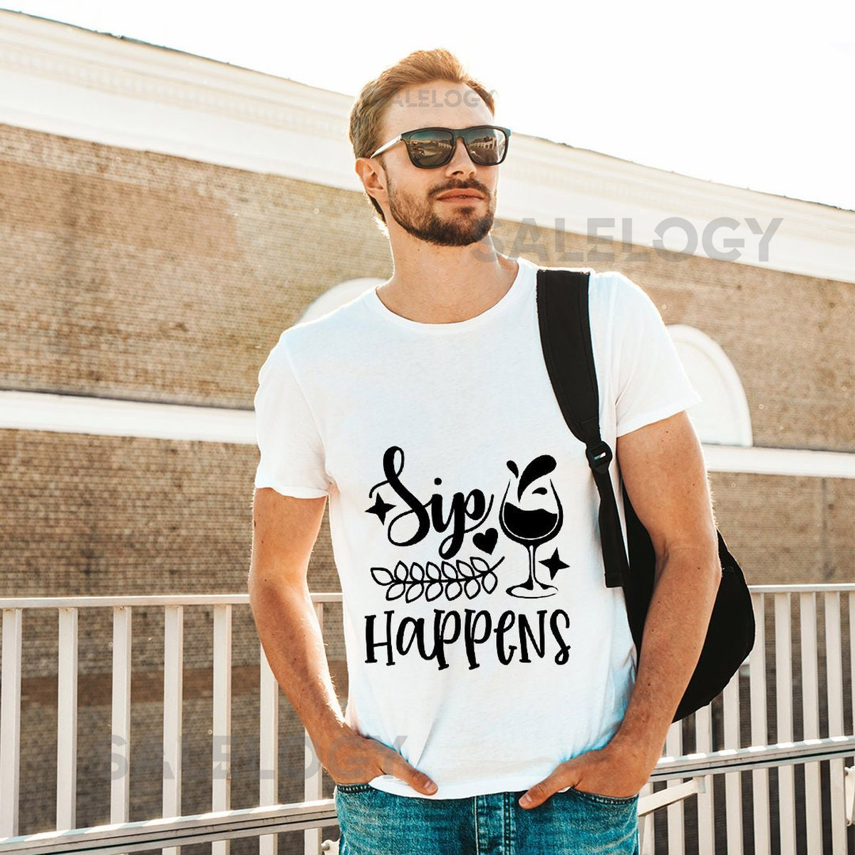 Sip Happens T-Shirt - Customized Graphic Unisex Tee - Relaxation Time - Calm Moments - Unwind - Wine Lover - Wine Party -Comfort Wear_917