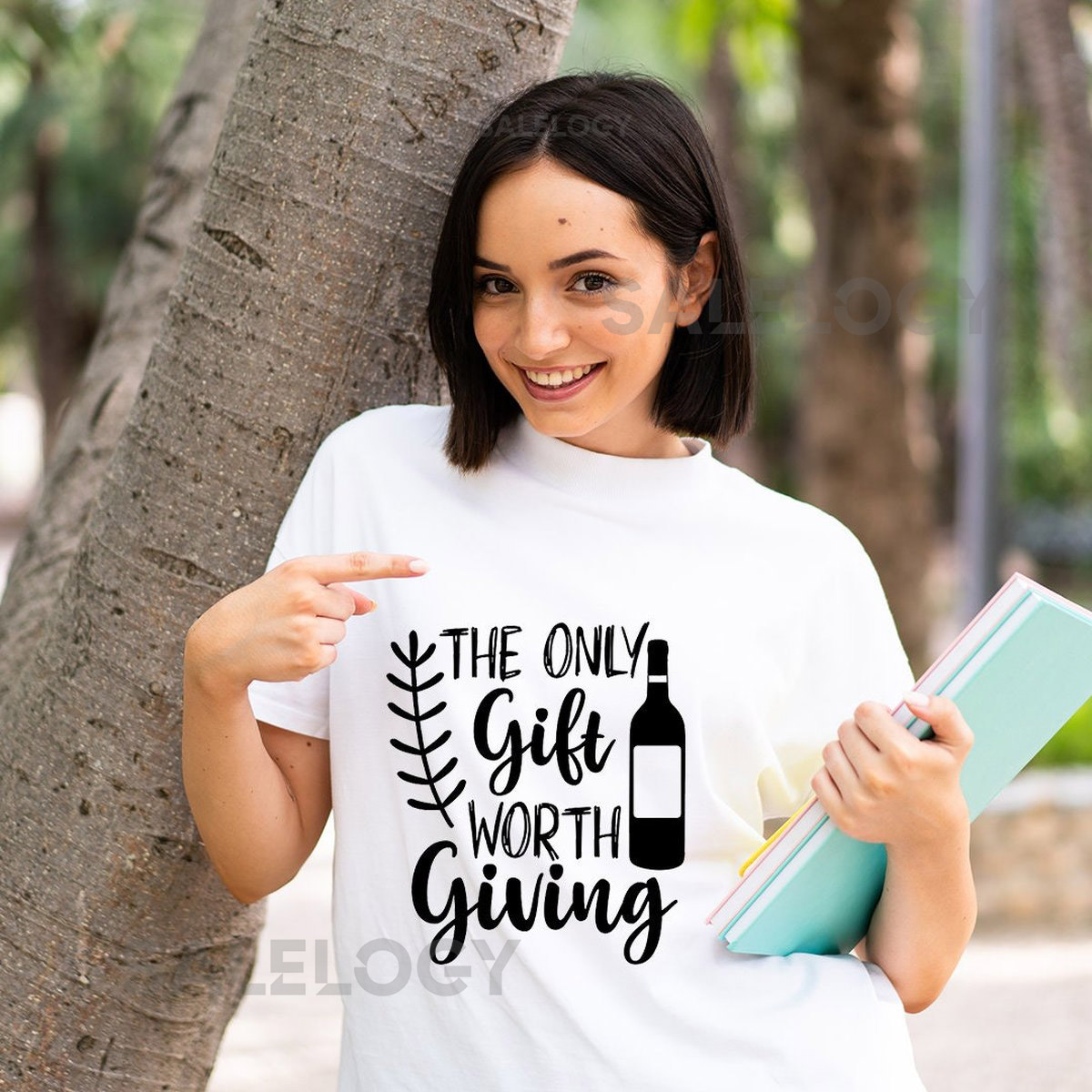 The Only Gift Worth Giving T-Shirt - Customized Graphic Unisex Tee - Gag Gift For Friends -Wine Lover -Wine Party - Toasting - Cheers_1085