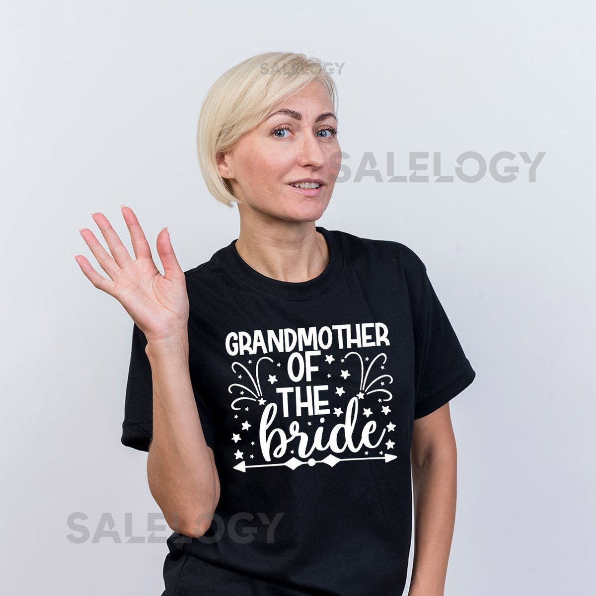 Grandmother of the Bride T-Shirt - Customized Graphic Women Tee - Casual Wear - Wedding Vibes - Family Love - Special Wedding Role Tee_378