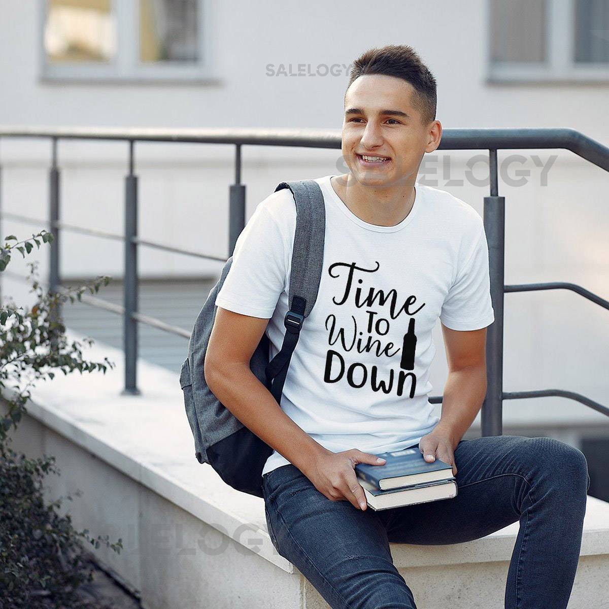 Time to Wine Down T-Shirt - Customized Graphic Unisex Tee - Daily Rituals - Wine Dine - Unwind - Wine Lover - Wine Party - Beverage Lover_1142