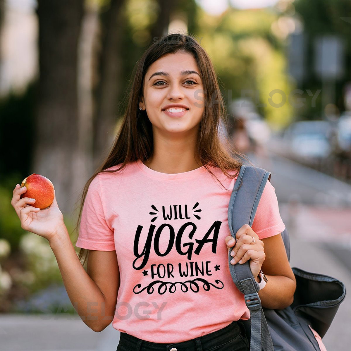 Will Yoga For Wine T-Shirt - Customized Graphic Unisex Tee - Daily Rituals - Wine Dine - Unwind -Wine Lover - Wine Party - Wine Culture_1201