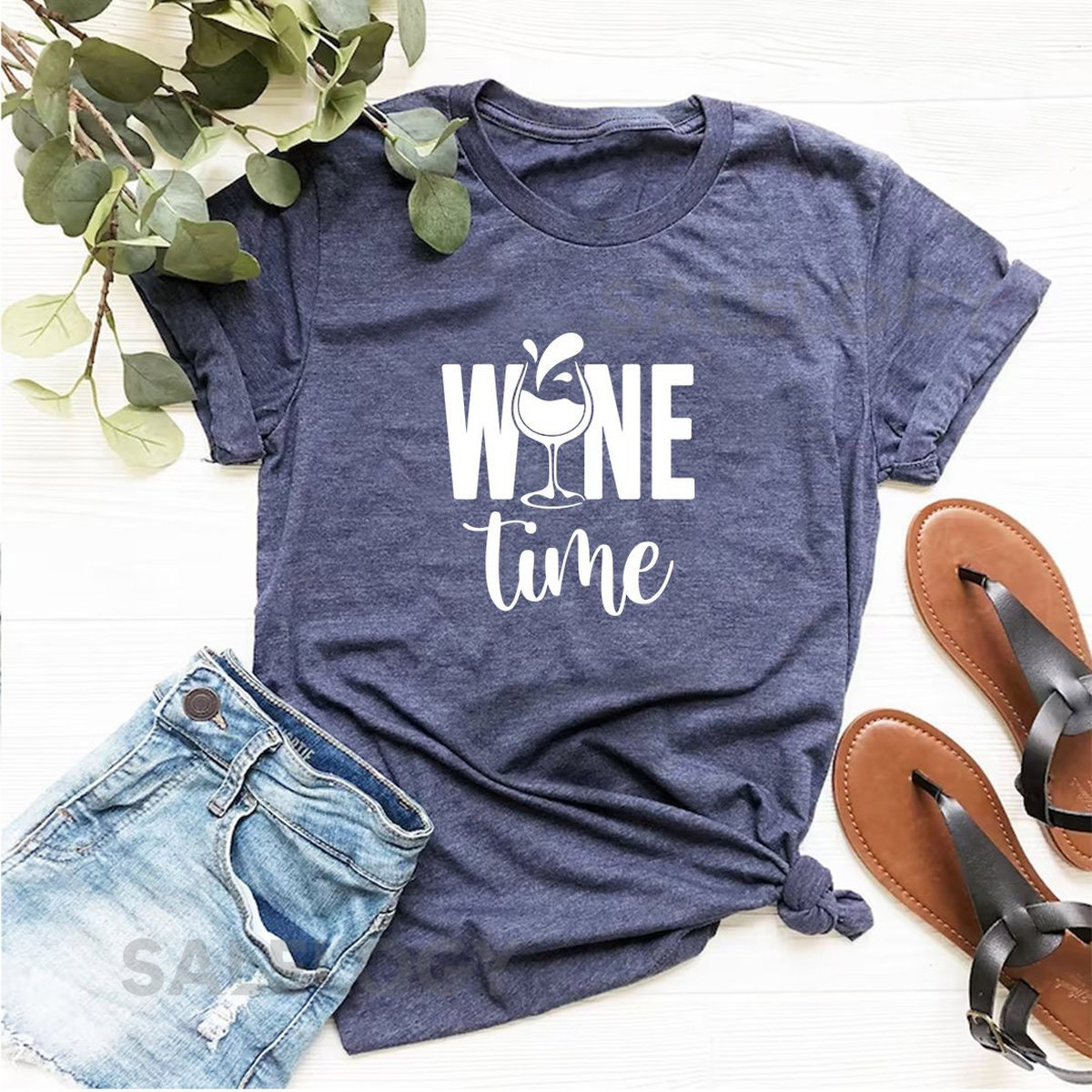 Wine Time T-Shirt - Customized Graphic Unisex Tee - Wine Lover Tee - Wine Celebrations - Wine Slogan - Wine Themed Clothing_1223