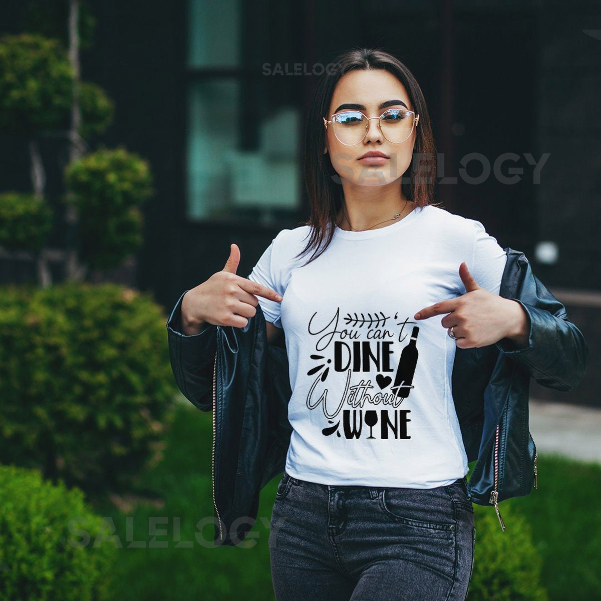 You Can't Dine Without Wine T-Shirt - Customized Graphic Unisex Tee - Relaxation Time - Calm Moments - Wine Dine - Wine Lover - Wine Party_1235