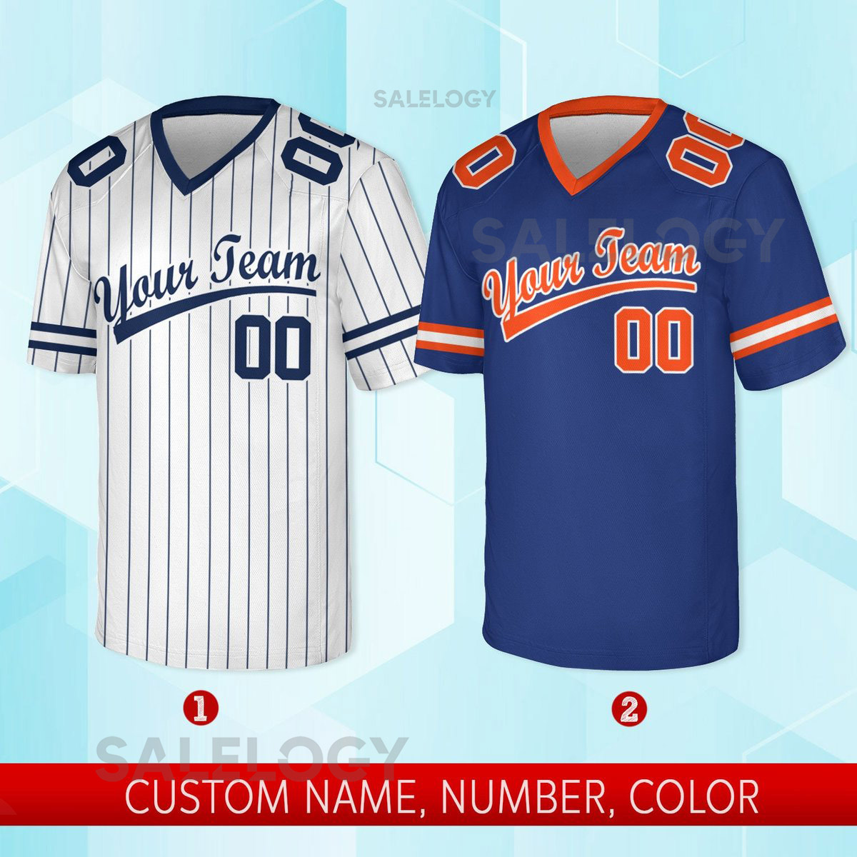 Personalized Team Name And Number Any Football Jersey Custom V-neck Short Sleeve Jersey Shirt Football Jersey For Football Fan Lover_22