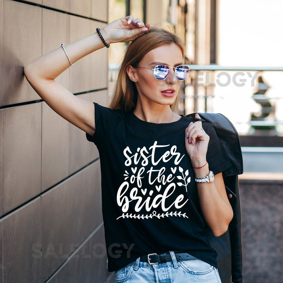 Sister of the Bride T-Shirt - Customized Graphic Women Tee - Proud Sister Tee - Sisterly Love Tee - Sibling Bond - Thoughtful Gift_921