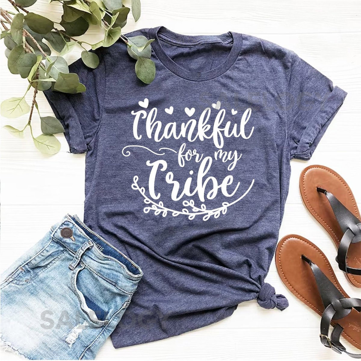 Thankful For My Tribe T-Shirt - Customized Graphic Unisex Tee - Casual Wear -Wedding Moments- Wedding Squad -Meaningful Bonds -Bestfriends_1044