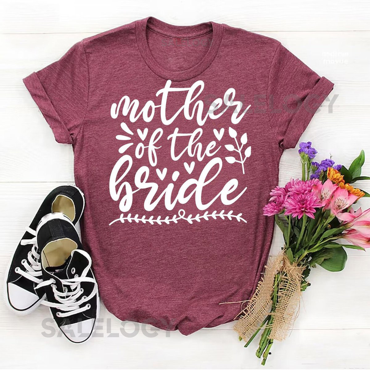 Mother of the Bride T-Shirt - Customized Graphic Women Tee - Wedding Celebrations - Family Love -Special Wedding Role Tee - Mom's Love_701