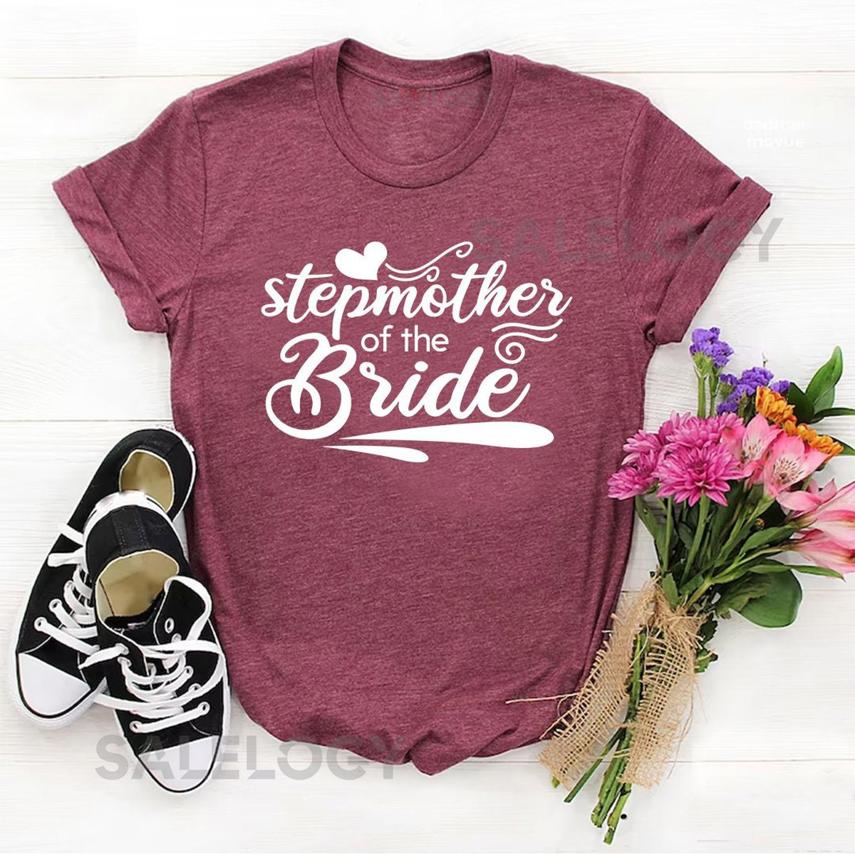 Stepmother of the Bride T-Shirt - Customized Graphic Women Tee - Casual Wear - Wedding Vibes - Blended Family - Step Family Support_960