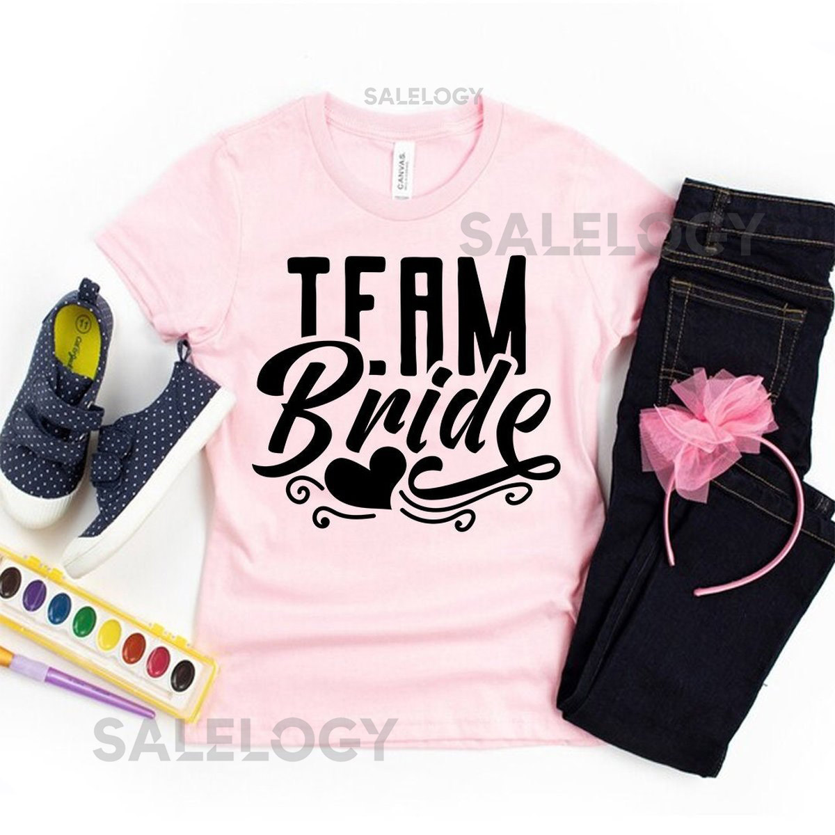 Team Bride T-Shirt - Customized Graphic Unisex Tee - Casual Wear -Friendship Goals -Bridal Shower Tee -Bachelorette party Tee -Bride Friends_1038