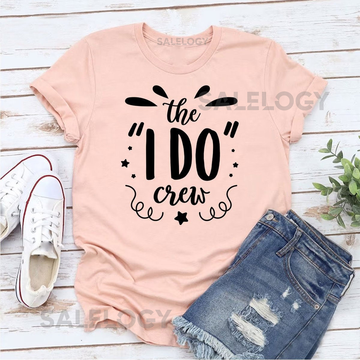 The I Do Crew T-Shirt - Customized Graphic Unisex Tee - Casual Wear - Wedding Moments - Wedding Squad - Bachelorette party - Team Bride_1078