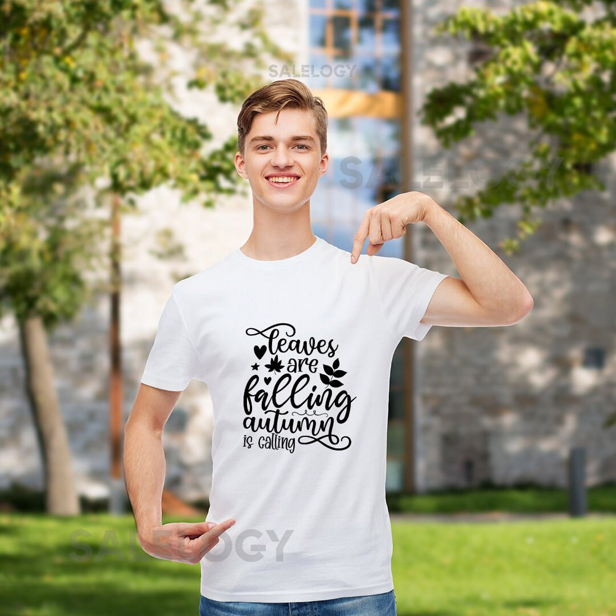 Leaves are Falling Autumn is Calling T-Shirt - Customized Graphic Unisex Tee - Chilly Nights - Nature Inspired - Cozy Days - Autumn Magic_620