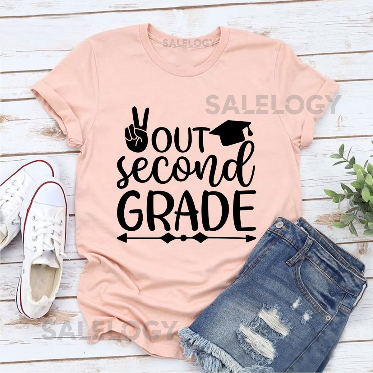 Out Second Grade T-Shirt - Customized Graphic Unisex Tee - School Life - Milestone Tee - Educational Journey - Farewell to the Class_794