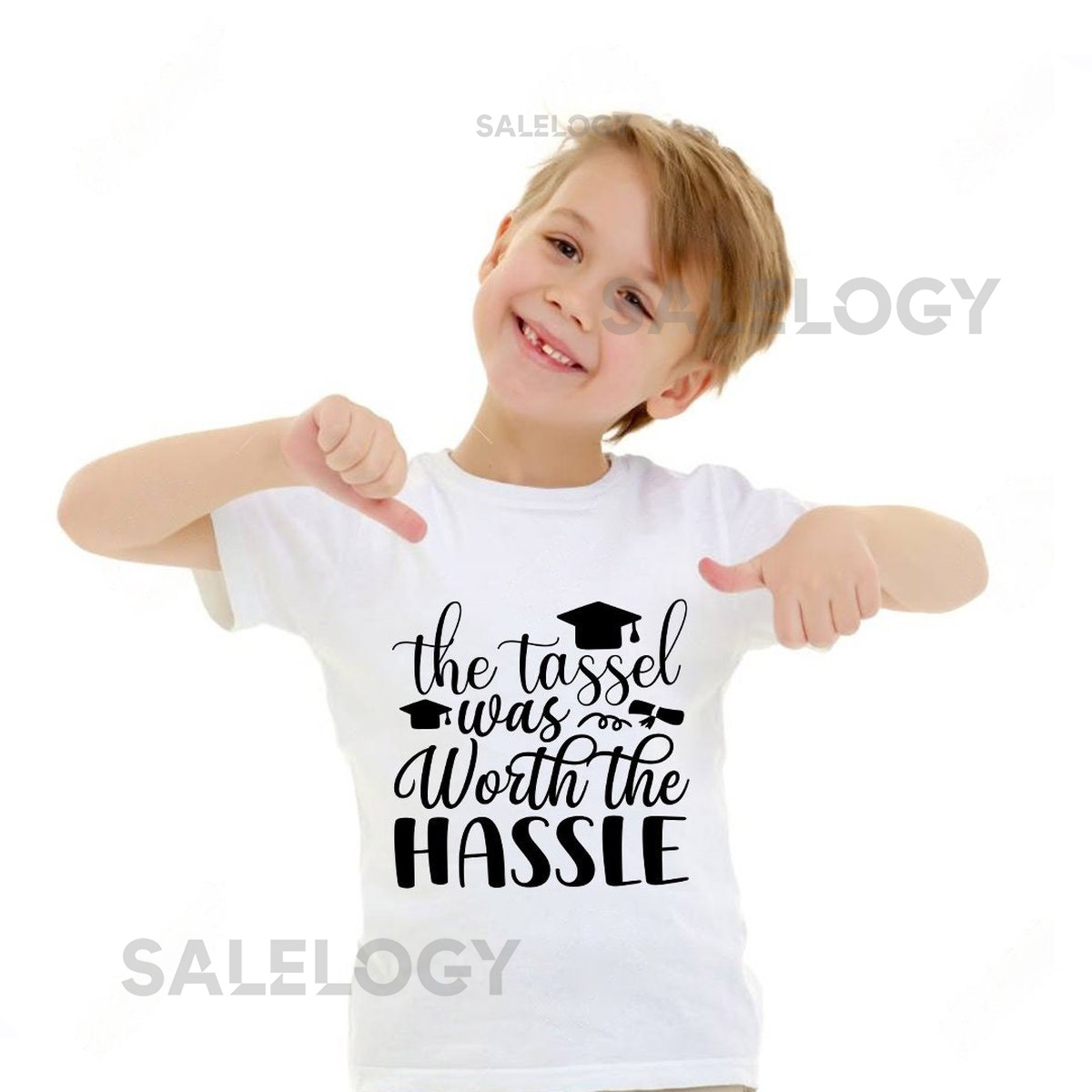 The Tassel Was Worth the Hassle T-Shirt - Customized Graphic Unisex Tee - Caps Gowns - Academic Success - Celebrate Success - Graduation_1089