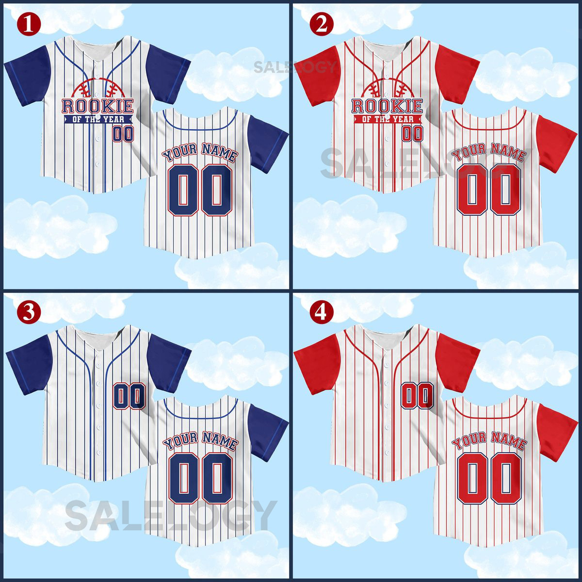 Personalized Rookie Of the Year Kid Baseball Jersey Custom Name Number Youth Baseball Shirt Rookie Of The Year Jersey For Baseball Fans_333