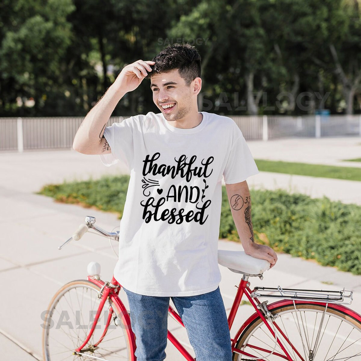 Thankful Blessed T-Shirt - Customized Graphic Unisex Tee - Positive Mind - Grateful Heart - Thankfulness - Gratitude_1039
